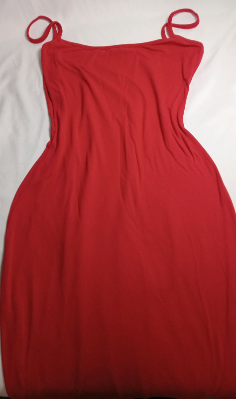 New | Size XS Women's Simple Tank Top Dress Extra Long