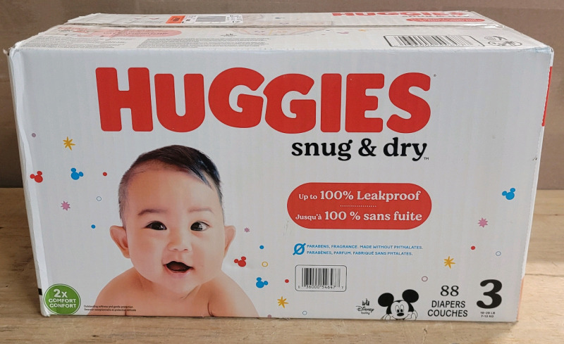 New - Huggies Snug & Dry Diapers . 88 Diapers , 16-28 lbs (7-13kg) .
