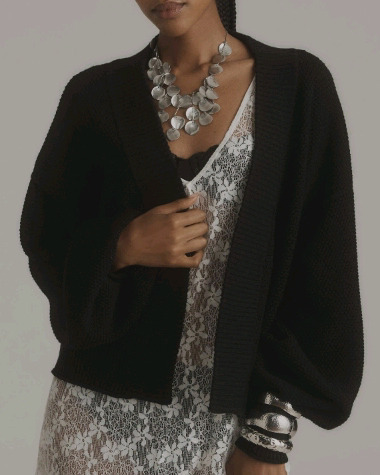 New - Sz. O/S Flat White Livvy Waffle Knit Cardigan Sweater . Retail $90