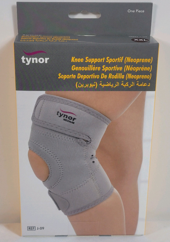 New - Tynor Knee Support Sportif (Neo), Grey, XXL