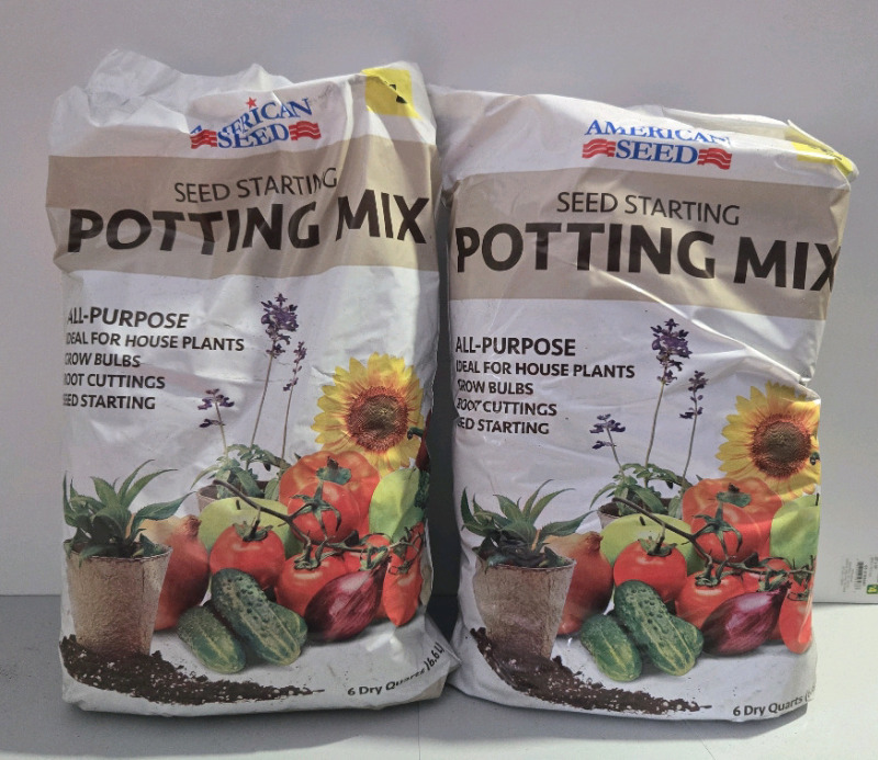 2 New Bags | 6.6 L American Seed: Seed Starting Potting Mix | All- Purpose