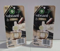 2 New | Air Wick Vibrant Essential Oils Refil: Sweet Vanilla & Shea Butter Fragrance