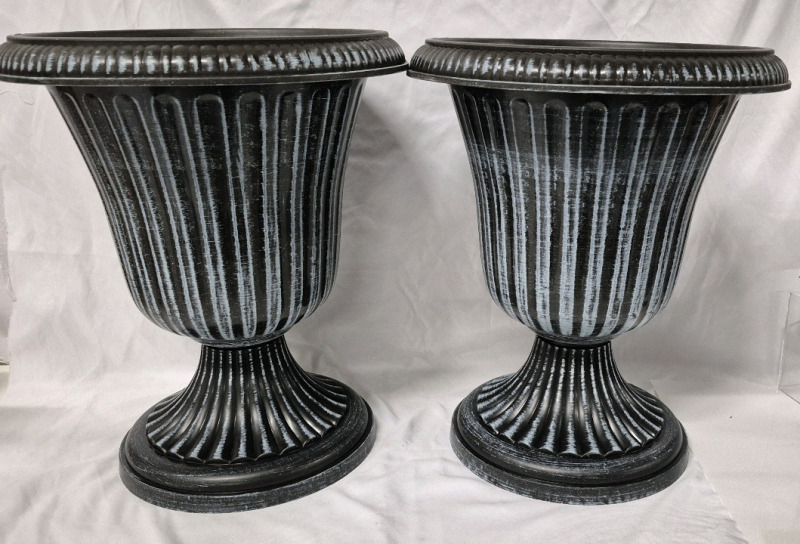 2 New 14" Urn Planters - Plastic