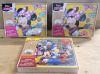 New - Three (3) Disney Junior Minnie & Mickey Mouse Wooden Puzzles . 5 Puzzles Per Box