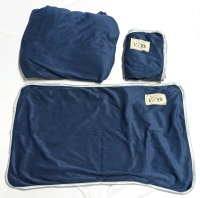 New Size King Mattress Velvety Smooth Navy Blue Fitted Sheet & 2 Matching Pillowcases 20" x 30" ea