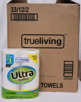 New - 24 Rolls TrueLiving Paper Towels . 12-Packs w/2 Rolls Per Pack