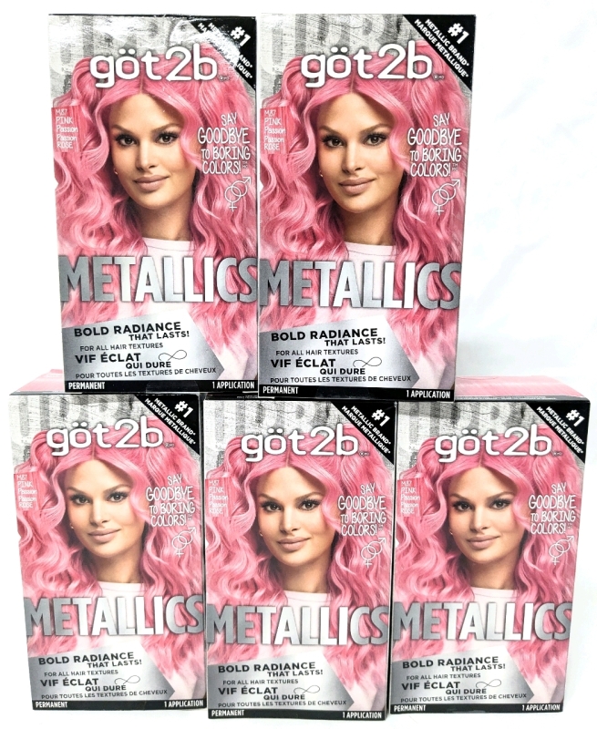 5 New G&Ouml;T2B Metall8ca #M87 Pink Passion Hair Dye Kits | Over $60 Retail Value