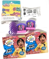 New PLAY-DOH Night Sky Shapes Set, Model Magic (White 28g), 2 Mini Doll Playsets, 2 Sealed Ryan's World Mystery Figs & Expanding Fidget Toy Keychain