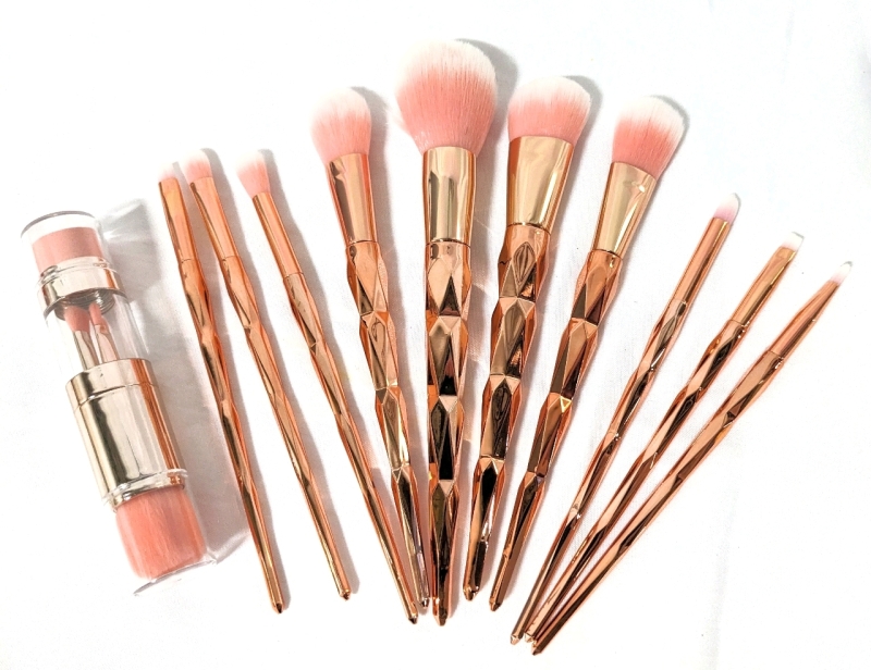 New Makeup Brushes 10 Pack + 5-in-1 Slimline Makeup Brush