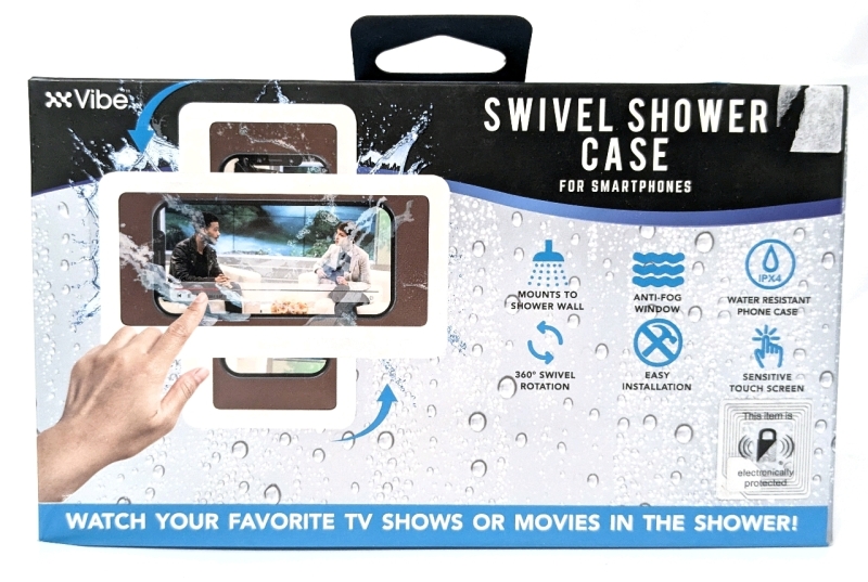 New Vibe Swivel Shower Case for Smartphones &bull; 7.44" x 1.06" x 3.97"