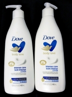 2 New DOVE Body Love 48HR Intense Care Lotion