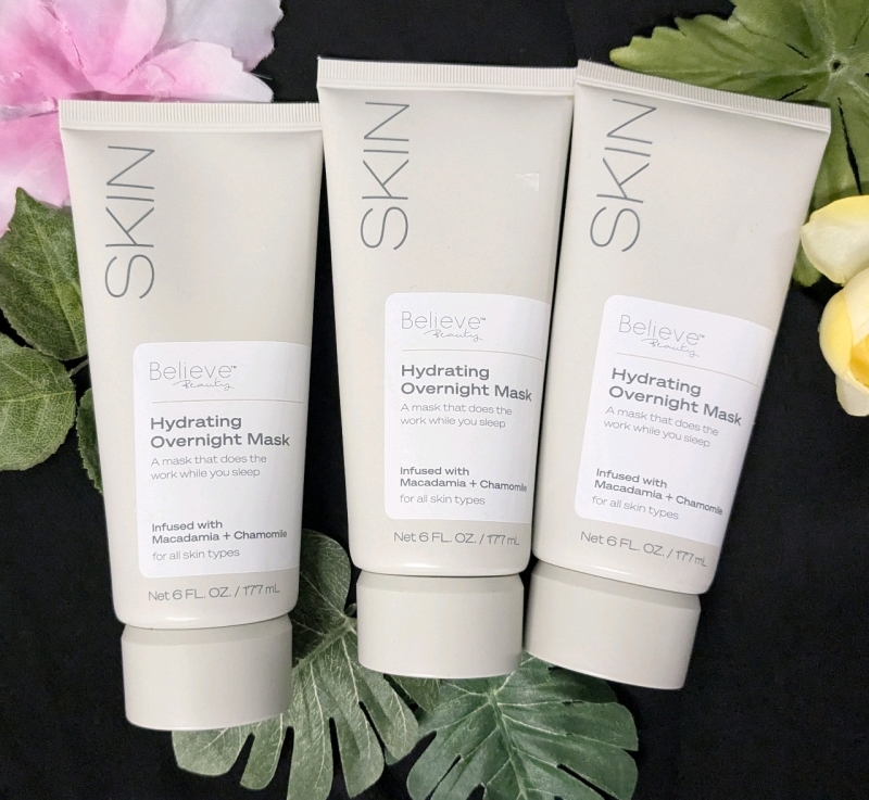 3 New SKIN : Believe Beauty Hydrating Overnight Masks with Macadamia + Chamomile &bull; 177ml ea