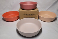 Shopwithgreen Bamboo Dinnerware 6" Bowls , Set of 4 - New