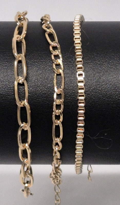 3 New Bracelets - 7" long