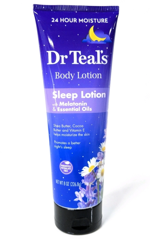 New Dr Teal's 24HR SLEEP LOTION with Melatonin & Essential Oils 226.8g