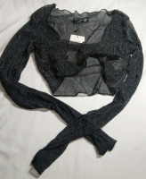 New | Size L Women's Mesh Cropped Sweater