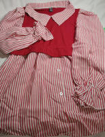 New | Size M Women's Extra Long Button Up w/ Attached Vest