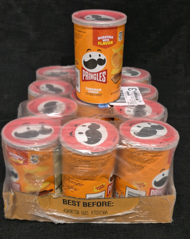 12 New Pringles Cheddar Cheese 71g - BB Mar 15 2026