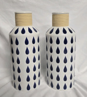 2 New | Vases W/ Water Drop Design 12" Tall