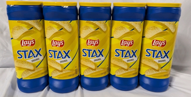 6 New Lays Original Stax. 163g each. Best Before October 21st 2025