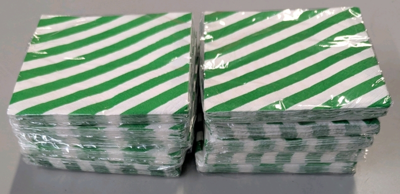 New: 10 Packs of Napkins - Each Pack Contains 16 Napkins - 2 Play - 5" Folded Size