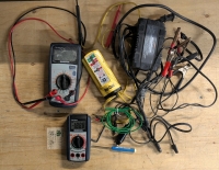 Assorted Battery Lot - 3 Multimeters - See Description - Intelligent Battery Charger and Leads - See Description