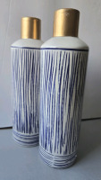 2 New | Small Decorative Tabletop Flower Vases 11" Tall