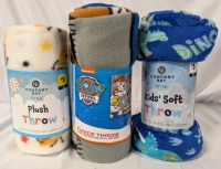 New Comfort Bay & Paw Patrol Kids Throw Blankets. 40" by 50"
