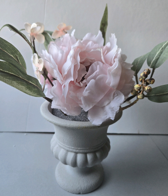 New | Decorative Indoor Faux Plant W/ Clay Pot 10" Tall