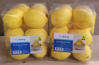New - 24 TrueLiving Lemon Plastic Fruit Bowl Fillers .