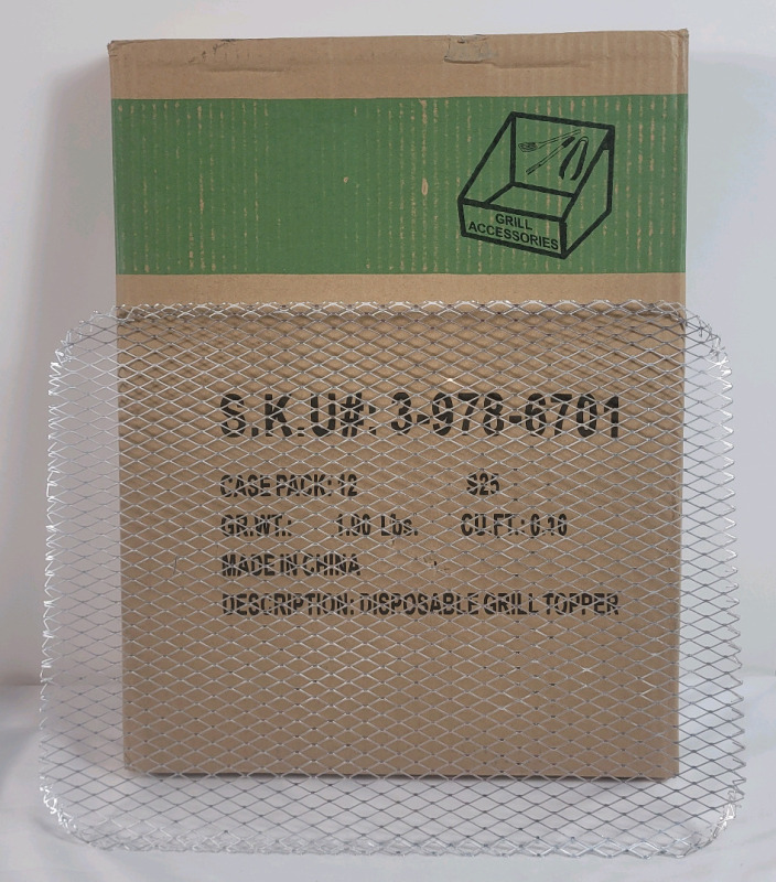 New - Twelve (12) BBQ Disposable Grill Toppers , Each Topper measures 15"&times;12"