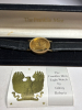Franklin Mint Embossed Eagle Dial Gold Plated Watch in Watch Logo Inner Outer Box Papers - 4