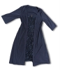 New Size 12 Women's BLOOMCHIC Sequin Panel Robe-Style Dress : Dark Blue