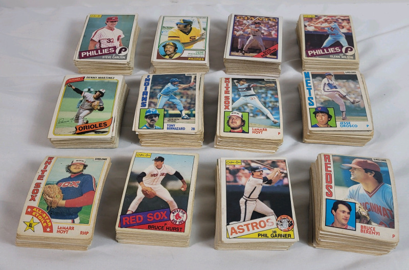 1981 - 1988 O Pee Chee MLB Baseball Trading Card Singles . 400+ Trading Cards