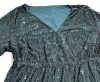 New Size 18-20 Ladies BLOOMCHIC Solid Pocket Lantern Sleeve Wrap Sequin Dress : Dark Green | Retails Over $55 - 4