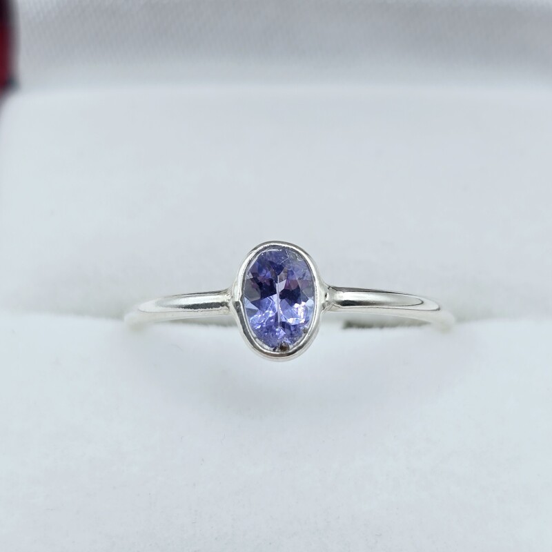 Sterling Silver Natural Tanzanite (0.50ct) Ring, Size 8.25, W/A $645.00.