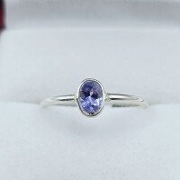 Sterling Silver Natural Tanzanite (0.50ct) Ring, Size 8.25, W/A $645.00.