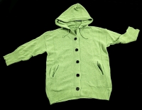 New Size Small Men's Oversized Knit Button-Up Hooded Sweater