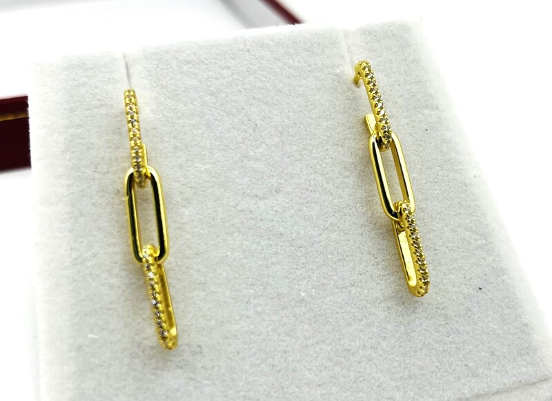 Gold Plated Sterling Silver CZ (0.15ct) Earring, W/A $470.00.