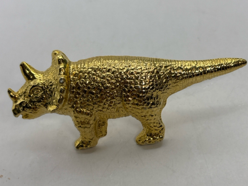 Vintage unusual Horned Triceratops Dinasour Brooch