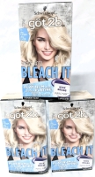 3 New Schwarzkopf G&Ouml;T2B You've Got2 Bleach It "#00A Ultra Platinum" Permanent Hair Bleach Kits | Over $30 Retail Value