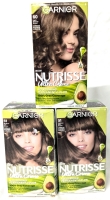 2 New Garnier Nutrisse #51 Medium Ash Brown/ Cool Tea & #60 Light Natural Brown/Acorn Hair Colour Kits