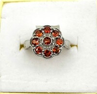 Sterling Silver Natural Orange Sapphire (1ct) Ring, Size 7, W/A $400.00. Sapphire is the birthstone for September.