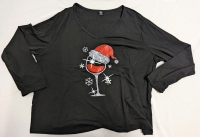 New 2xl Women's Long Sleeve V-Neck Shirt.