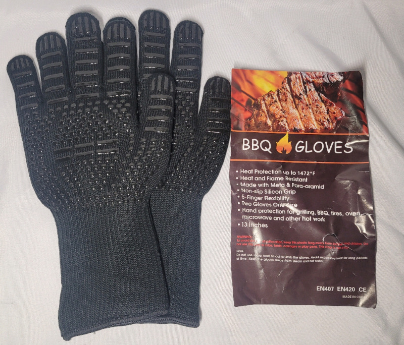BBQ / Oven Silicone Grill Gloves , Double Sided - New