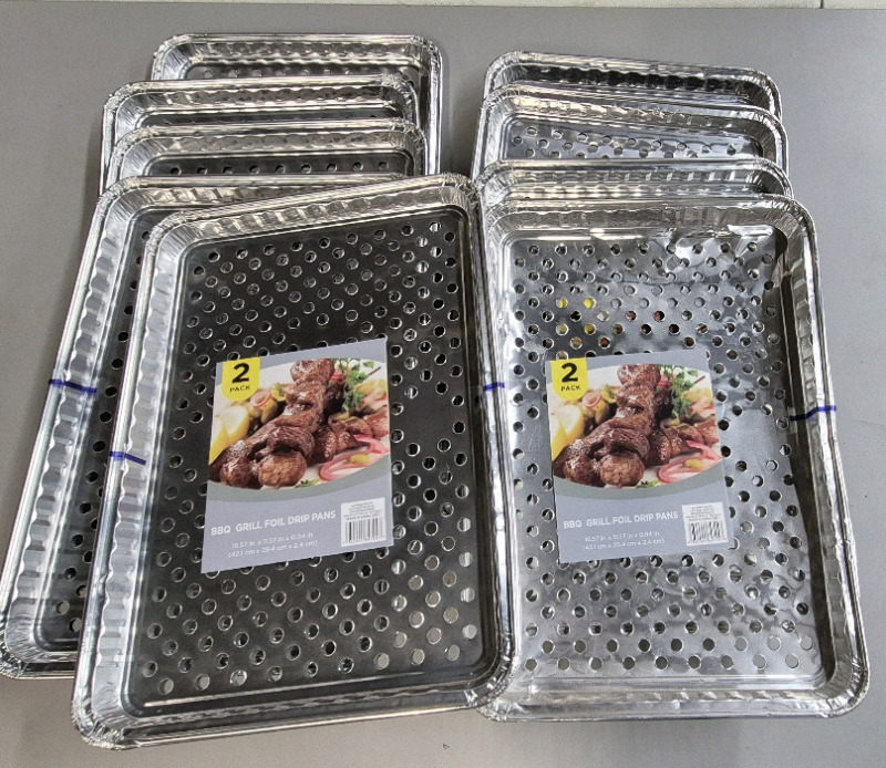 18 New BBQ Foil Drip Pans 16.5" by 11.5"