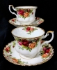 2 ROYAL ALBERT Old Country Roses Tea Cups & Saucers