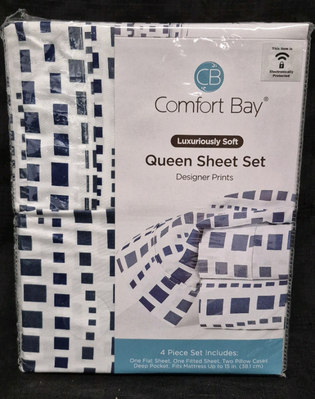 New Comfort Bay Queen Sheet Set 4 Pieces