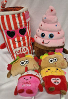6 New Adorable Food Plushes 7.5" to 19"Tall