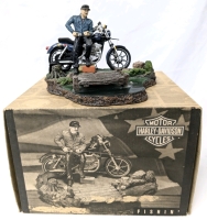 RARE! 1998 HARLEY DAVIDSON x ERTL Collectable America Collection "Gone Fishin'" 65AO Figure Diorama with Original Box - 4.75" Tall
